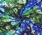 Blue-Multi Poly Stretch Abstract Print ITY Jersey Knit Fabric By the Yard